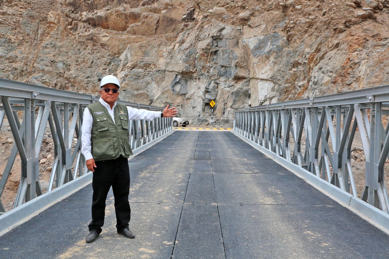 Ricardo Chavarría inaugura puente modular y carretera en el sector de Apán distrito de Huamantanga – Canta