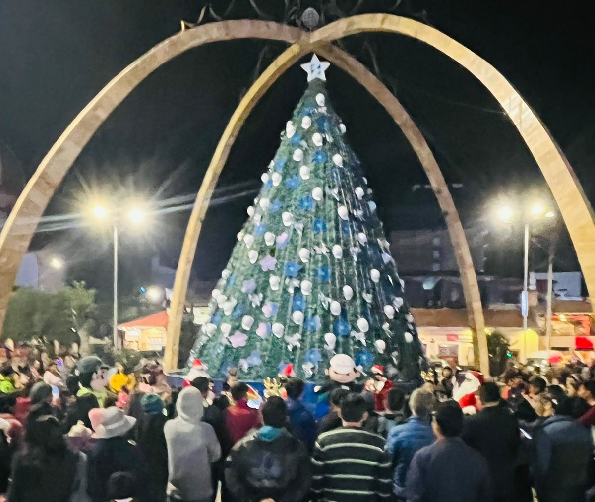 Electrocentro Enciende Árbol de Navidad en la Plaza Constitución