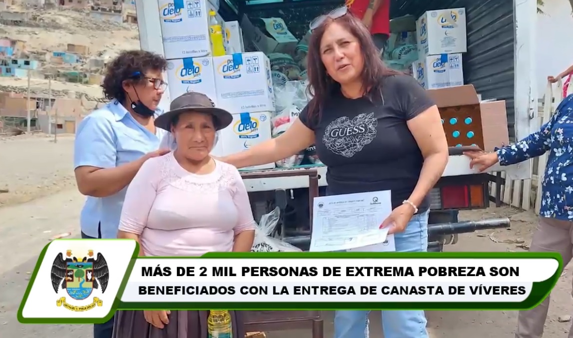 Más de 2 mil personas de extrema pobreza son beneficiados con la entrega de canastas de víveres del programa Qali Warma