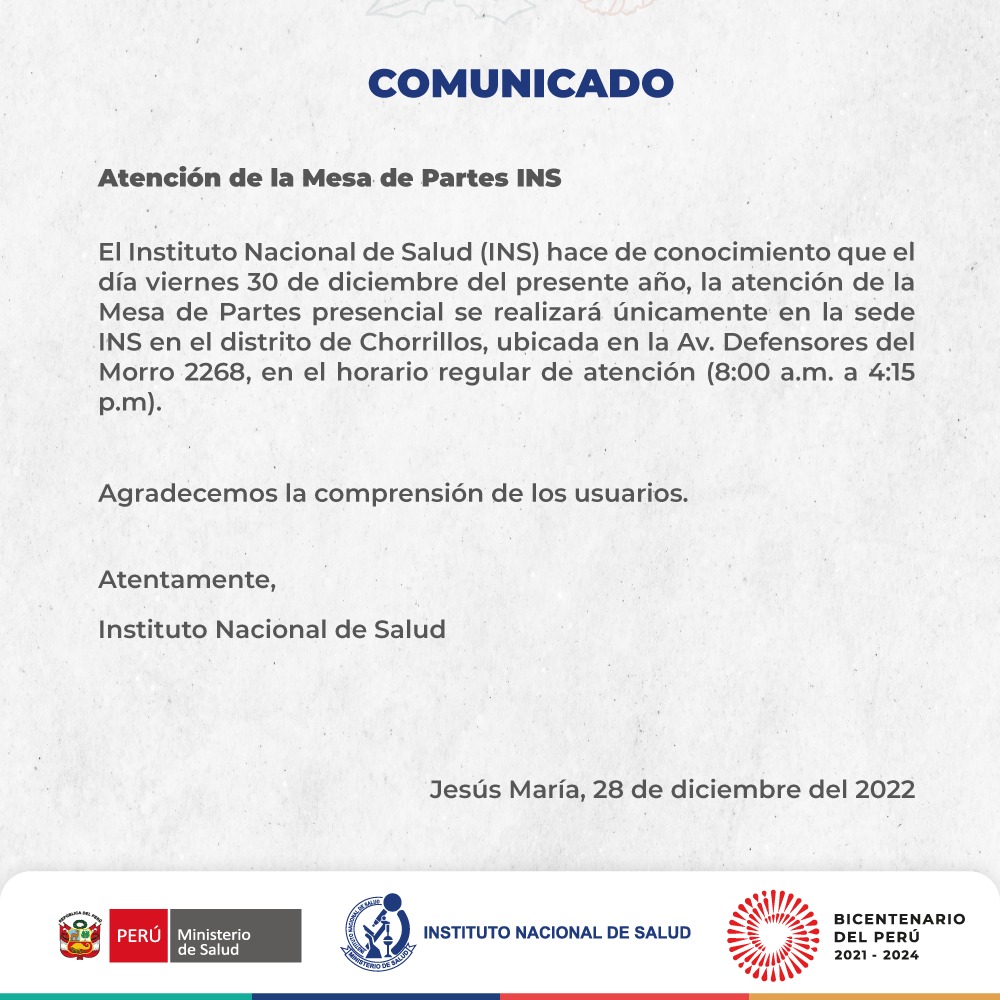 FOTO DEL COMUNICADO