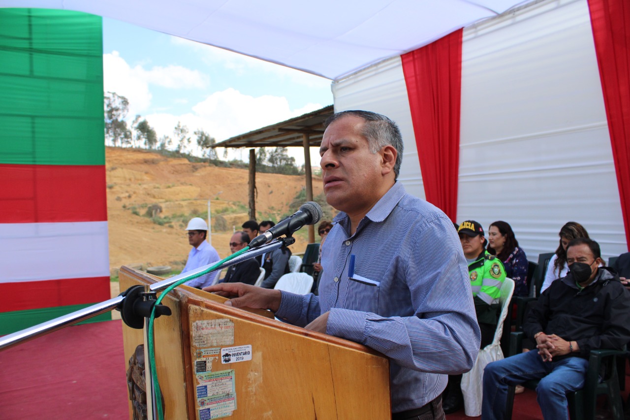 Ceremonia de colocación de la primera piedra del nuevo mercado de Chachapoyas