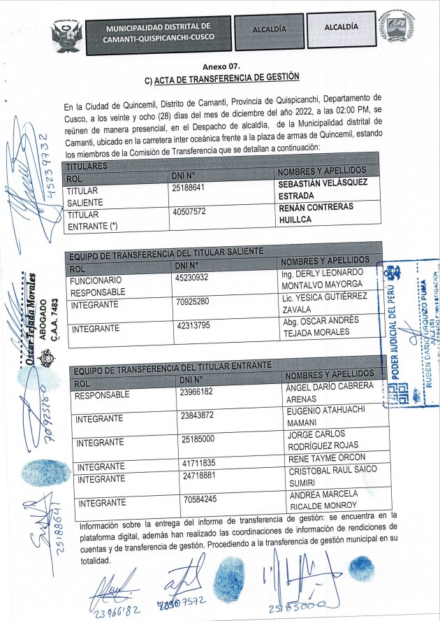 Acta final de transferencia 