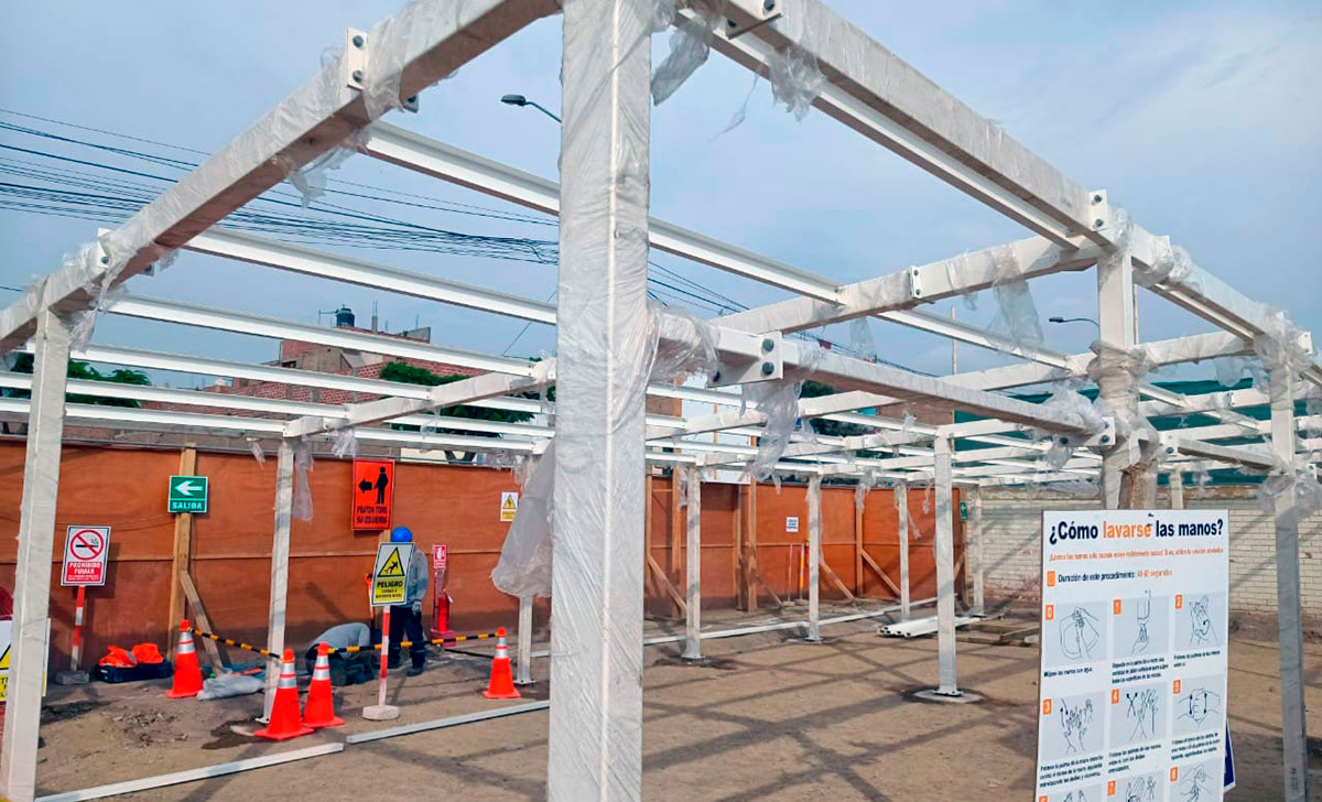 Avanzan los trabajos en los espacios de contingencia de la IE San Felipe
