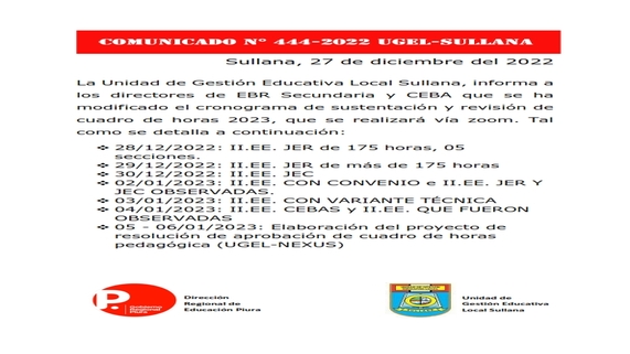 Comunicado 444