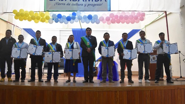 Juramentación de Alcaldes de Centros Poblados