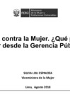 Vista preliminar de documento Violencia contra la Mujer. ¿Qué podemos hacer desde la Gerencia Pública?