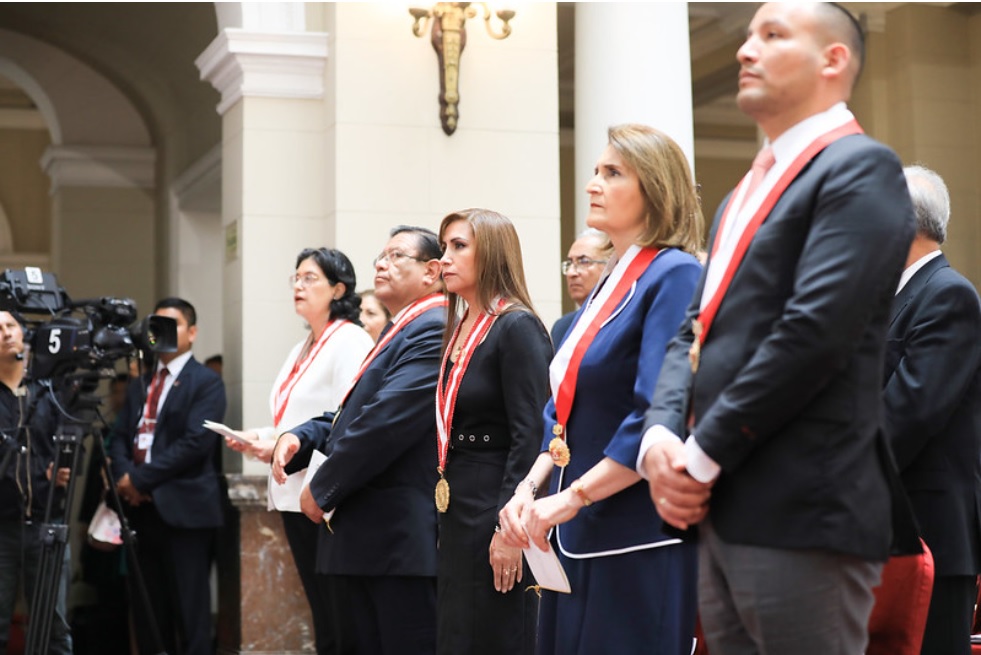 Vicepresidenta del TC en ceremonia de juramentación del presidente del Poder Judicia