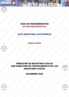 Vista preliminar de documento Guía de Procedimiento GP-006-DRC/SDPRC/001 "Acta Registral Electrónica” Primera versión