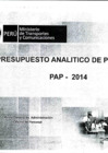 Vista preliminar de documento Presupuesto Analítico de Personal - PAP 2014