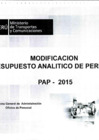 Vista preliminar de documento Presupuesto Analítico de Personal - PAP 2015 (modificación)