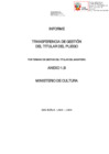 Vista preliminar de documento Informe de Transferencia de Gestión del Titular del Pliego - Ministerio de Cultura