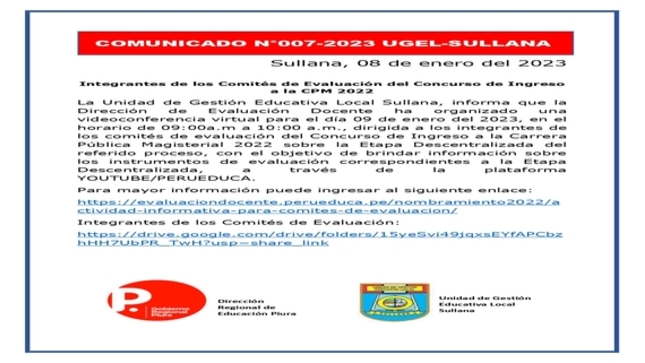 Comunicado N°07