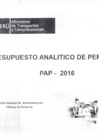 Vista preliminar de documento Presupuesto Analítico de Personal - PAP 2016
