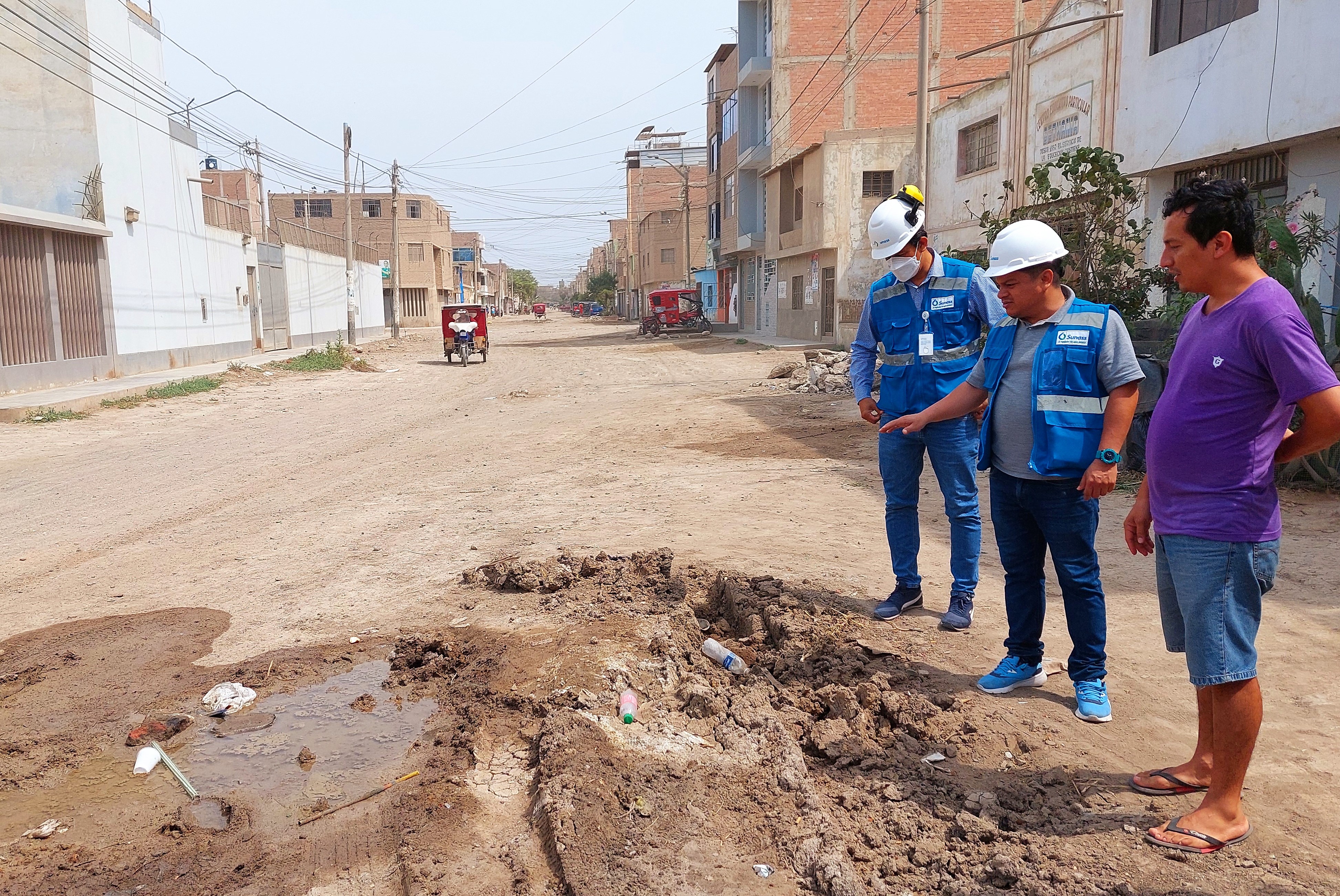 Sunass verifica reparación de tuberías