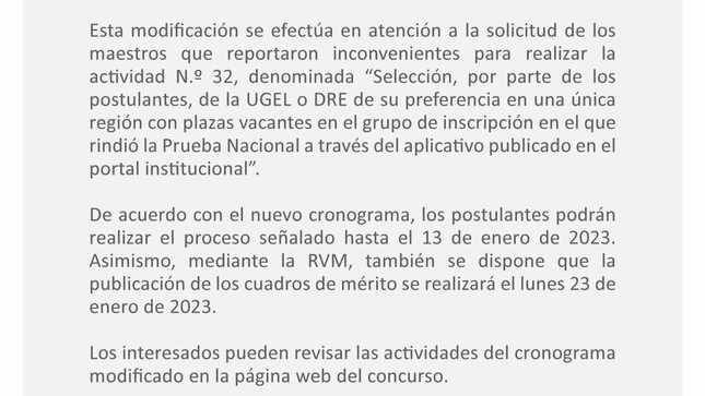 Concurso Público de Ingreso a la Carrera Pública Magisterial 2022. Accede al cronograma desde aquí: https://bit.ly/3IhLyhG