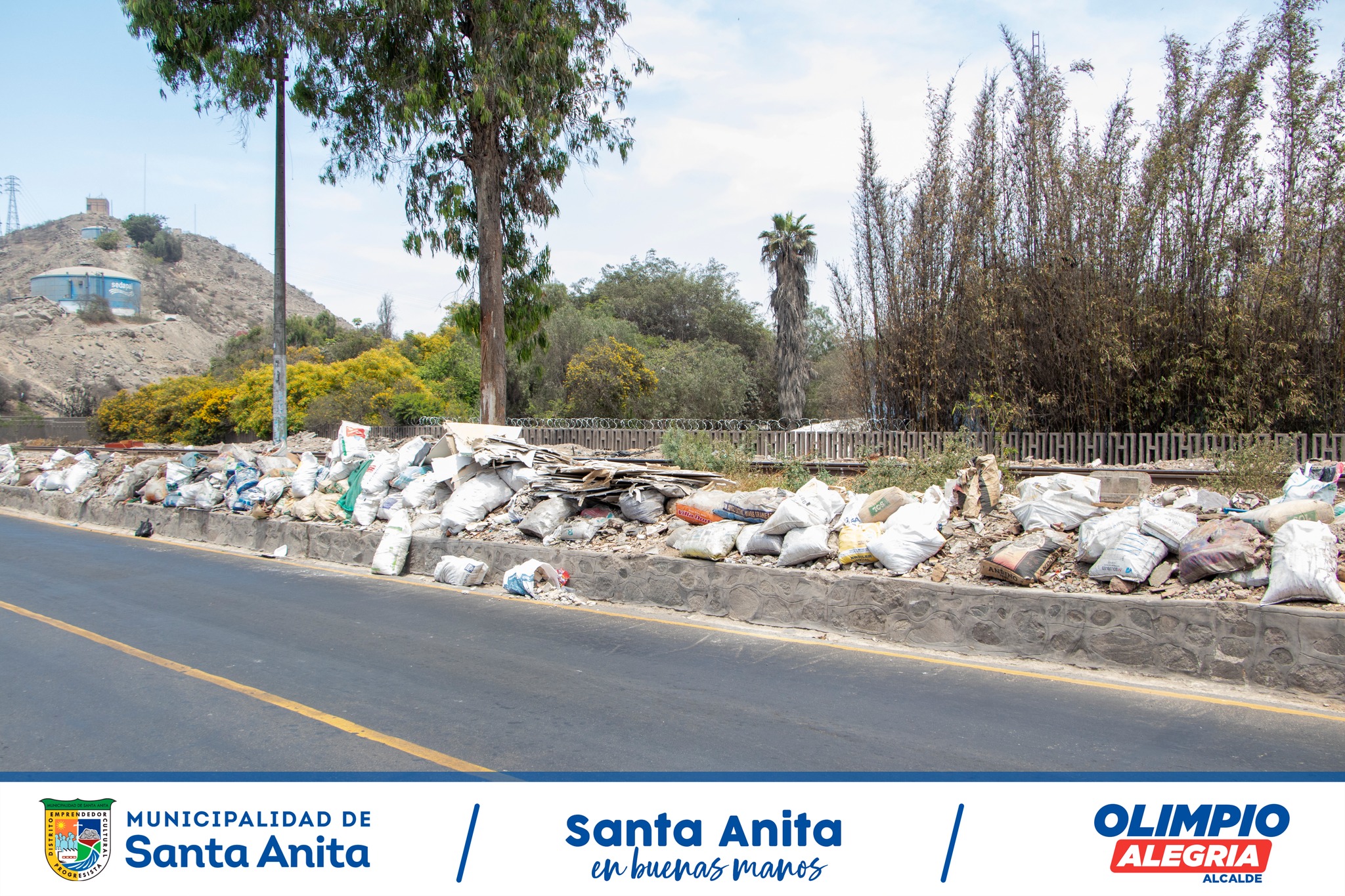 La gestión de nuestro alcalde #OlimpioAlegría, continúa con el trabajo desde el primer día en recuperar la Av. Ferrocarril con el respaldo de los vecinos.
#santaanitaenbuenasmanos
#olimpioalegría
#ÁreasVerdes
