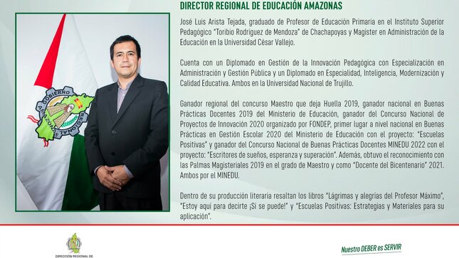 Director Regional de Educación Amazonas