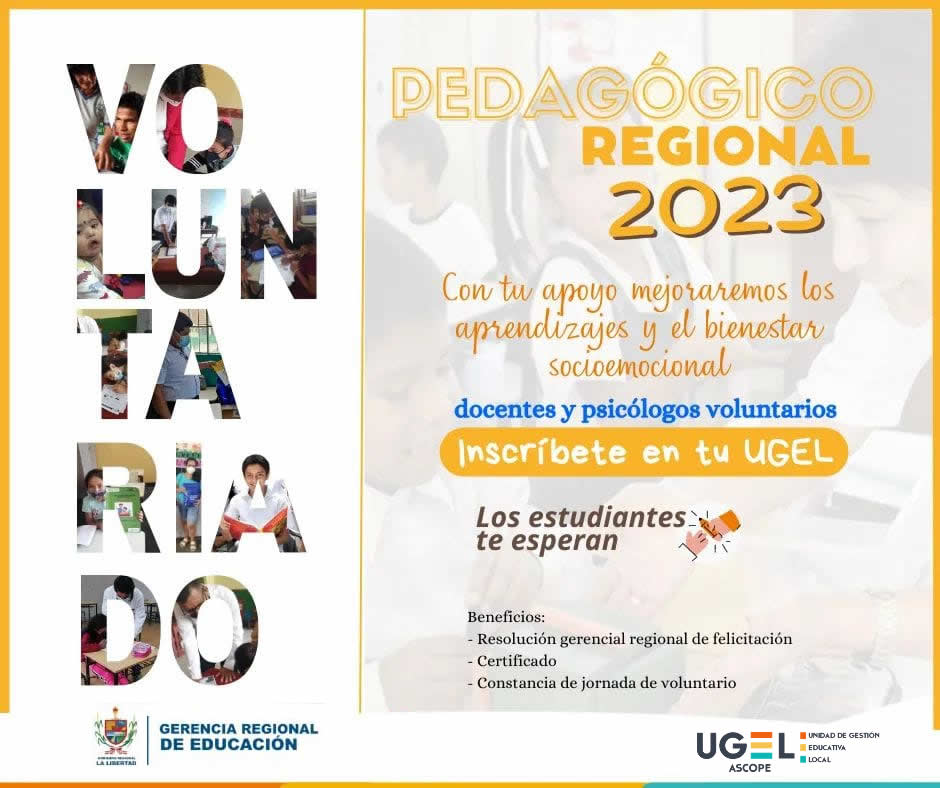 Voluntario pedagógico o psicologico.