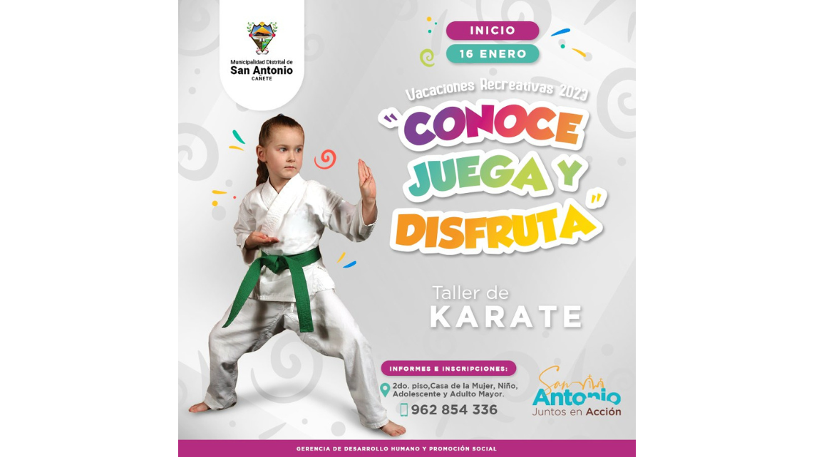 Aperturamos un nuevo Taller "KARATE"