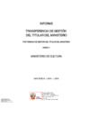 Vista preliminar de documento Informe de Transferencia de Gestión del Titular del Ministerio de Cultura - Sector