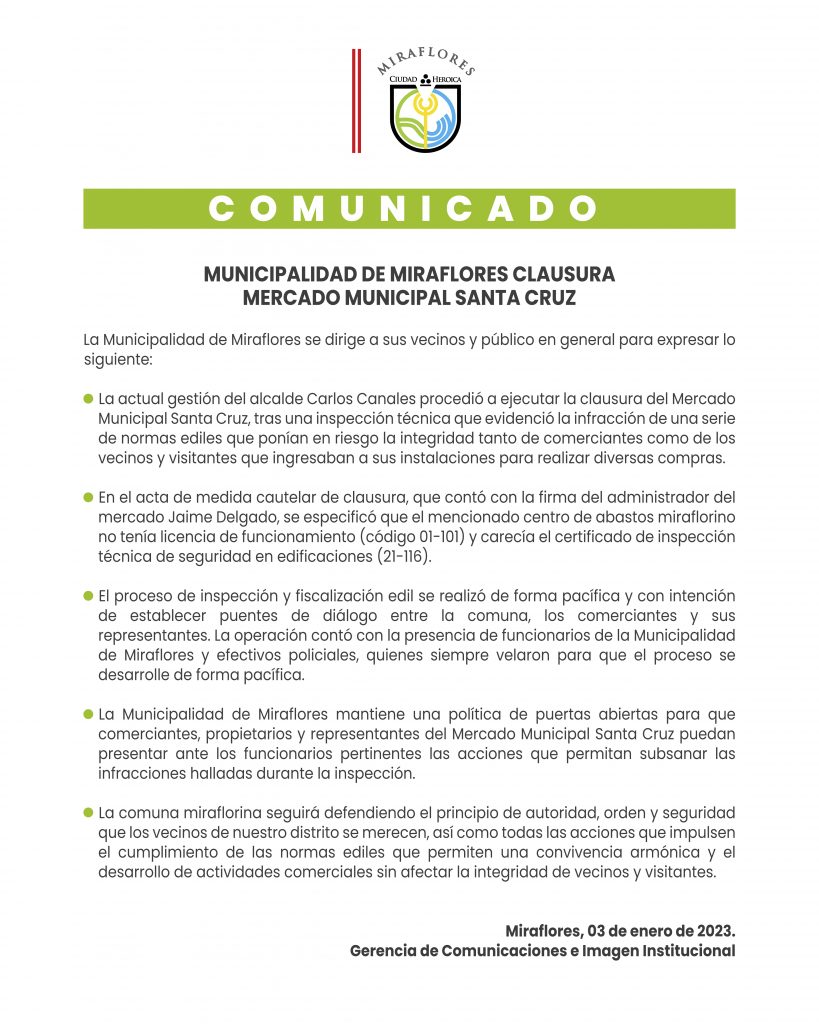 COMUNICADO