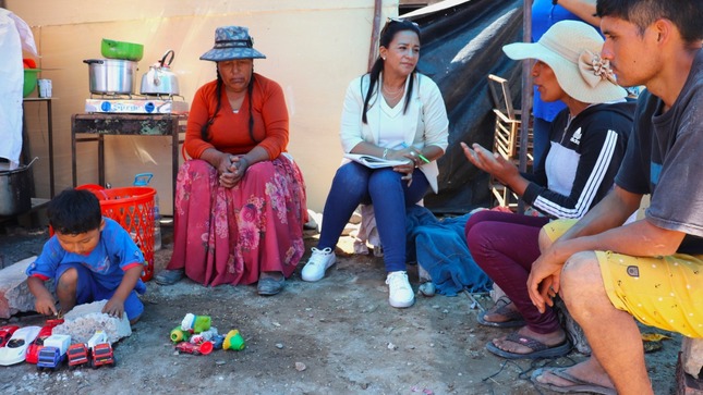 Visita de vicegobernadora a familias damnificadas