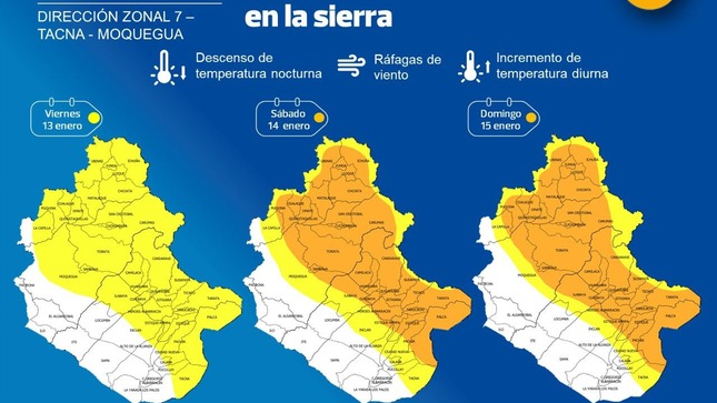 Aviso metereológico sobre descenso de temperatura nocturna
