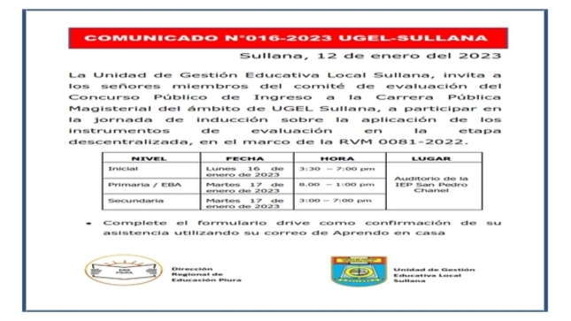 Comunicado N°16