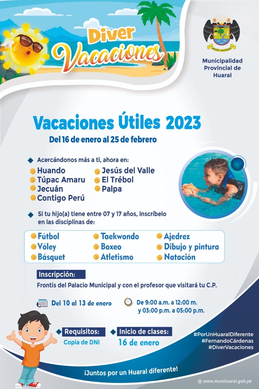 Mañana inician las inscripciones para las Vacaciones Útiles 2023