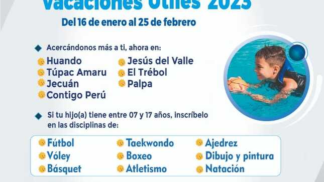 Mañana inician las inscripciones para las Vacaciones Útiles 2023