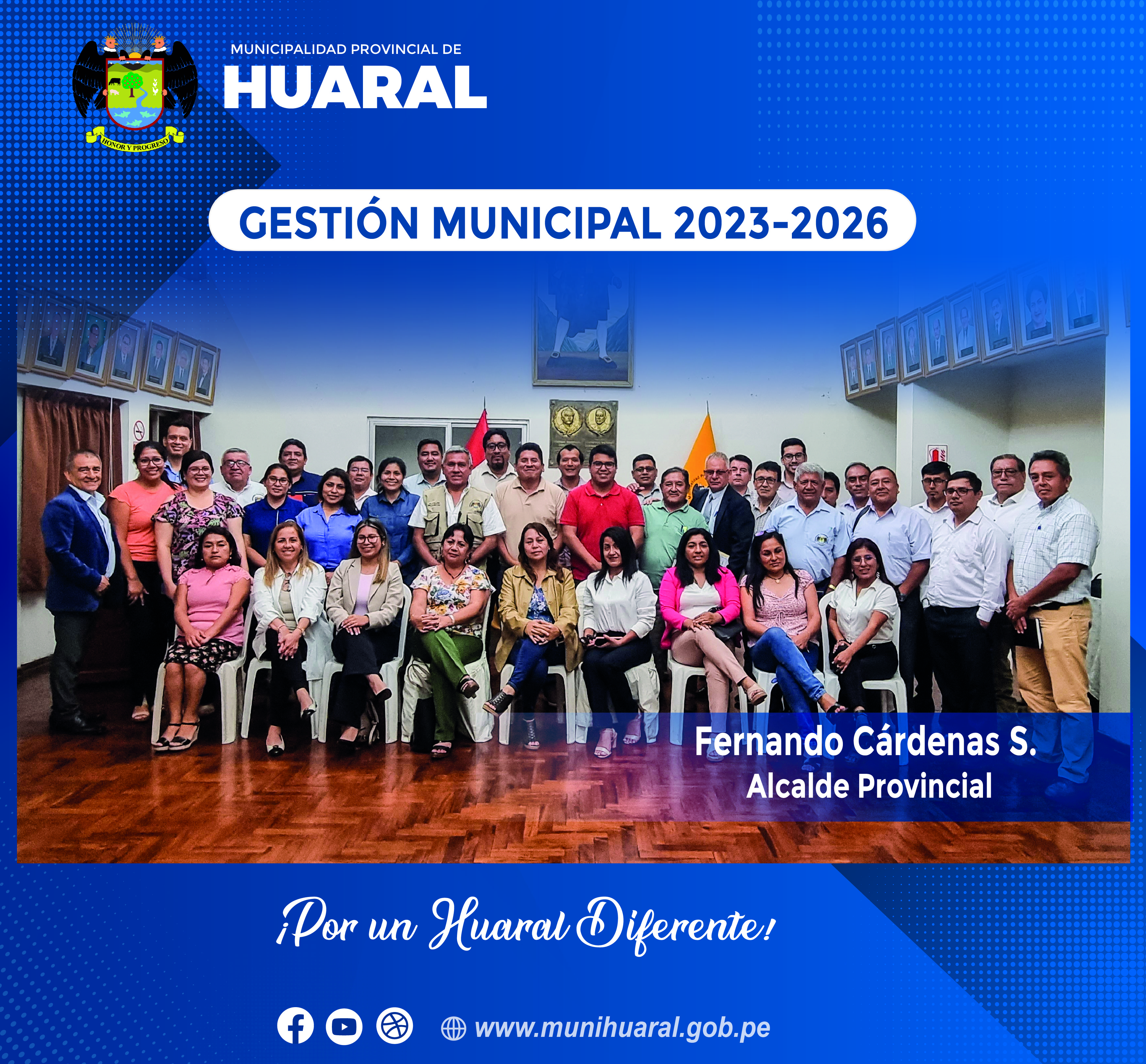 42 funcionarios entre gerentes y subgerentes acompañaran al alcalde Fernando Cárdenas en el reto de lograr un Huaral diferente