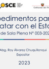 Vista preliminar de documento Presentación - En Directo con OSCE - Impedimentos para contratar con el Estado - Acuerdo de Sala Plena N° 003-2022/TCE