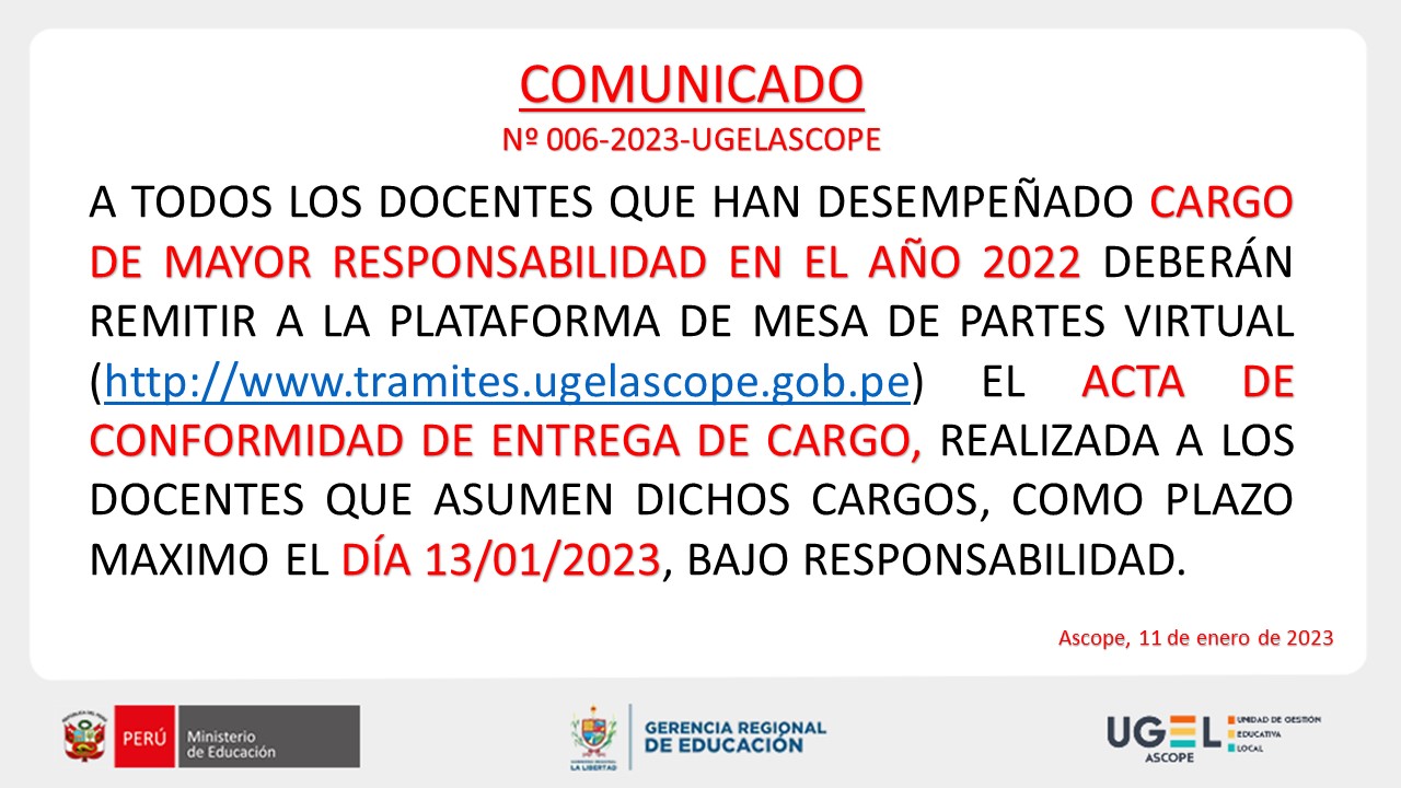 𝗗𝗢𝗖𝗘𝗡𝗧𝗘𝗦 𝗤𝗨𝗘 𝗛𝗔𝗡 𝗗𝗘𝗦𝗘𝗠𝗣𝗘𝗡̃𝗔𝗗𝗢 𝗖𝗔𝗥𝗚𝗢 𝗗𝗘 𝗠𝗔𝗬𝗢𝗥 𝗥𝗘𝗦𝗣𝗢𝗡𝗦𝗔𝗕𝗜𝗟𝗜𝗗𝗔𝗗