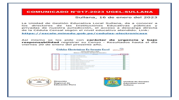 Comunicado N°17