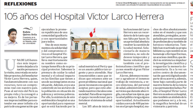 105 años del hospital Victor Larco Herrera