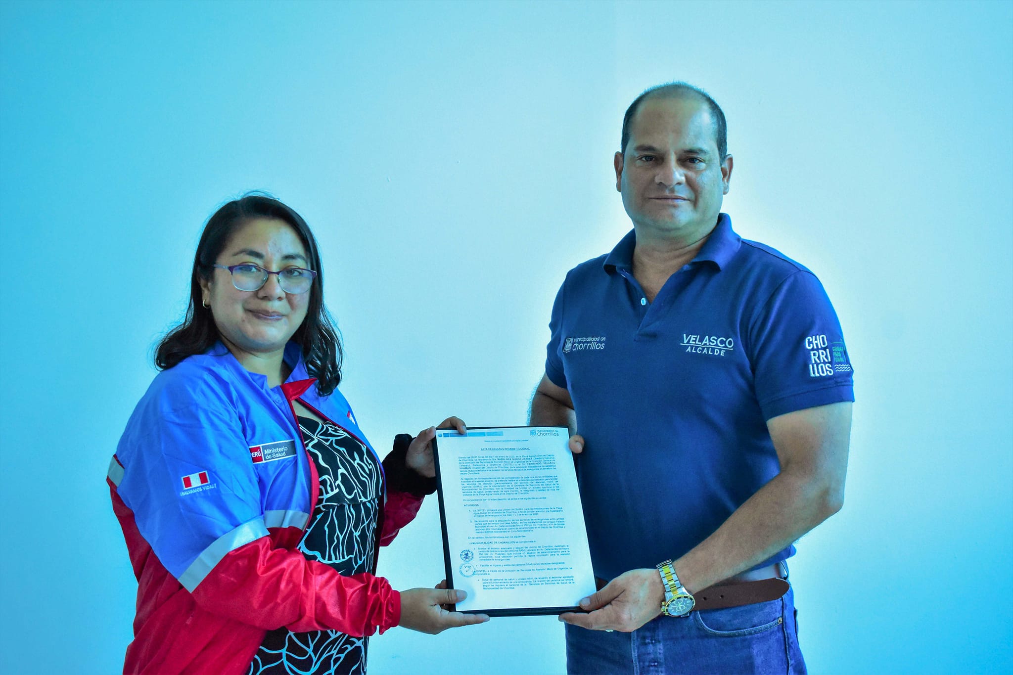 Foto Municipalidad de Chorrillos y el Sistema de Atención Móvil de Urgencias (SAMU) se unen a favor del distrito