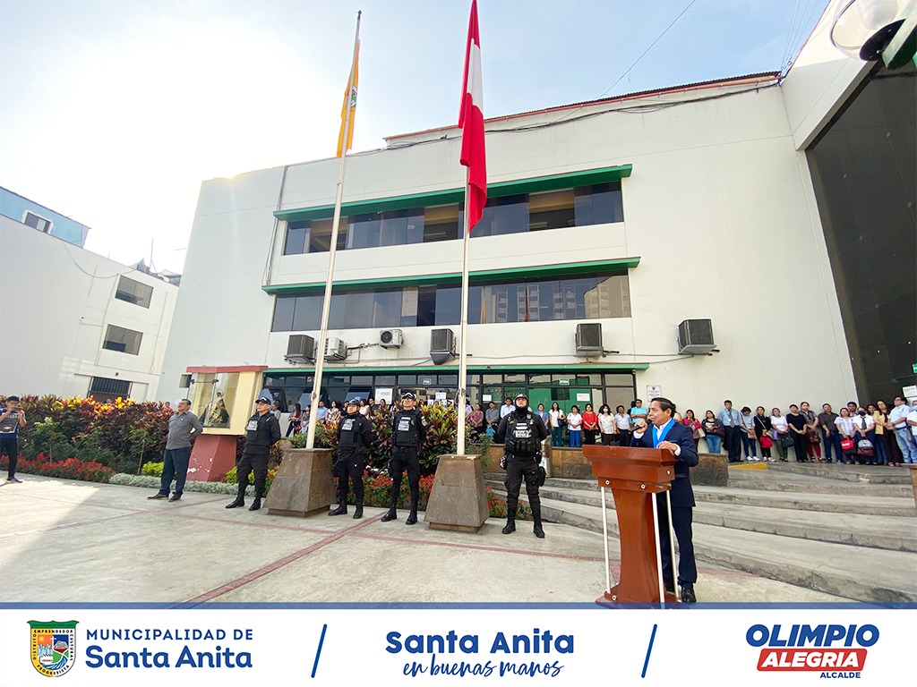 Nuestro alcalde Olimpio Alegría, regidores y trabajadores de la corporación edil, participaron del Izamiento del Pabellón Nacional en la explanada del Palacio Municipal, conmemorando los 488 años de fundación de Lima.
Nuestro burgomaestre reafirmo su compromiso de trabajar unidos y formar lazos con la Municipalidad de Lima, buscando el desarrollo y progreso de nuestro distrito para beneficio de todos nuestros vecinos #santanitenses.
#AniversarioDeLima
#OlimpioAlegría