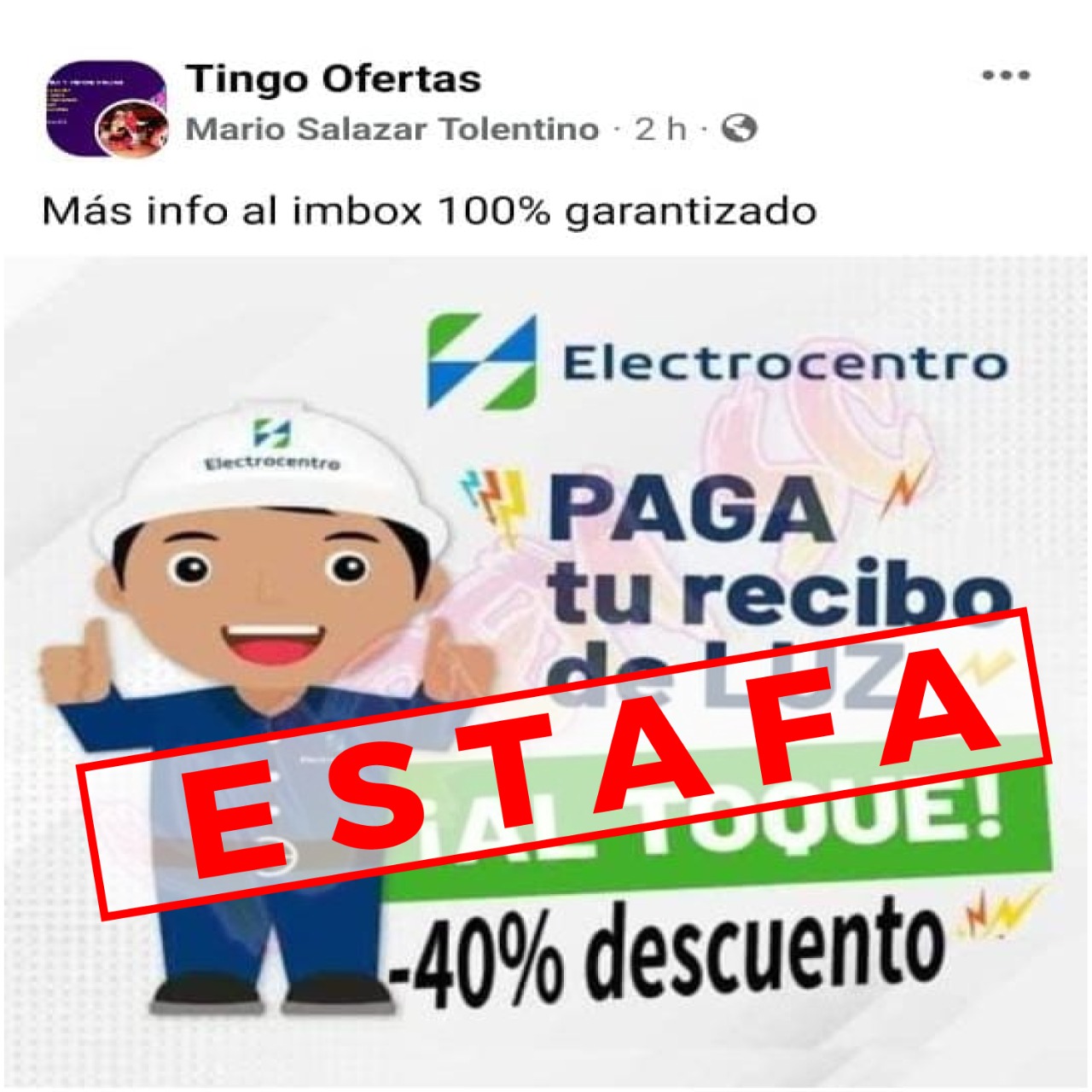 Personas Inescrupulosas Manipulan Medidores de Luz y Estafan con el Falso Descuento en el Recibo
