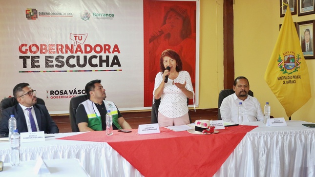 Gobernadora Rosa Vásquez y alcaldes construyen agenda de desarrollo para la provincia de Barranca