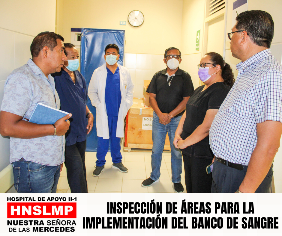 Inspección para implementar el Banco de Sangre en el HNSLMP