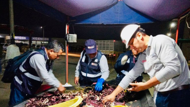 Donación de 400 Kg. de jurel y cangrejo a comedores populares en Arequipa y al Asilo de Ancianos de Trujillo.