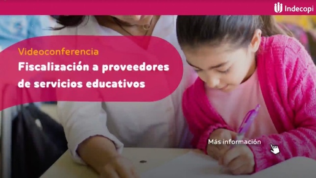 A través de Campaña “De Vuelta al Cole 2023” institución orienta a proveedores y padres de familia de colegios privados.

