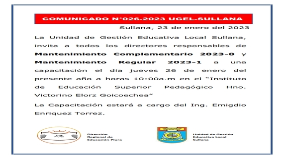 Comunicado N°26