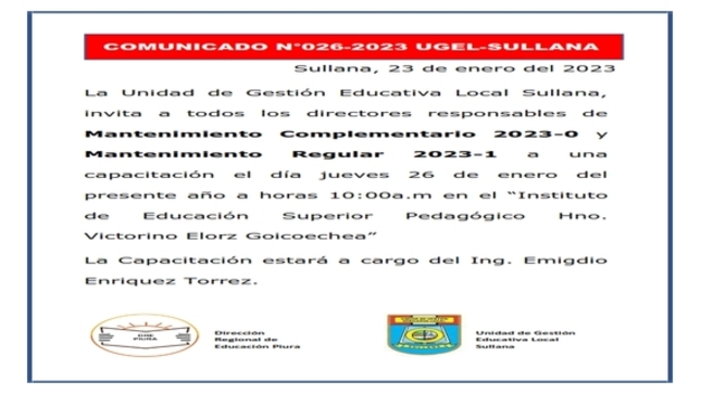 Comunicado N°26
