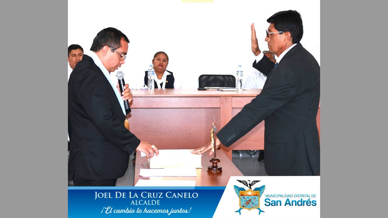 Juramentación Del Comité De CODISEC En La Municipalidad Distrital De San Andrés.