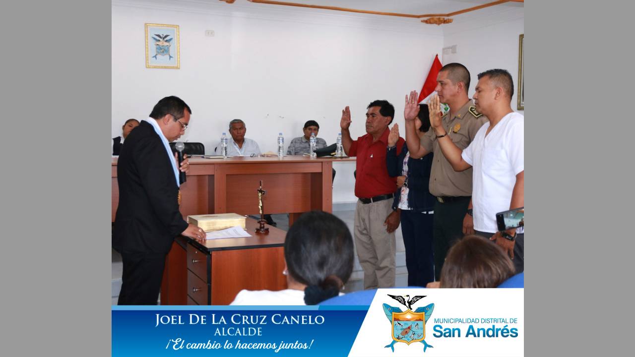 Juramentación Del Comité De CODISEC En La Municipalidad Distrital De San Andrés.