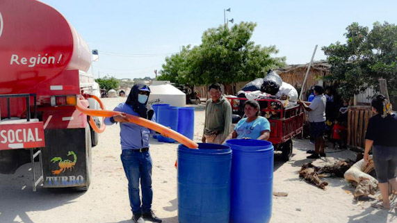 Gobierno Regional inicia distribución de agua potable para 500 familias de Cura Mori