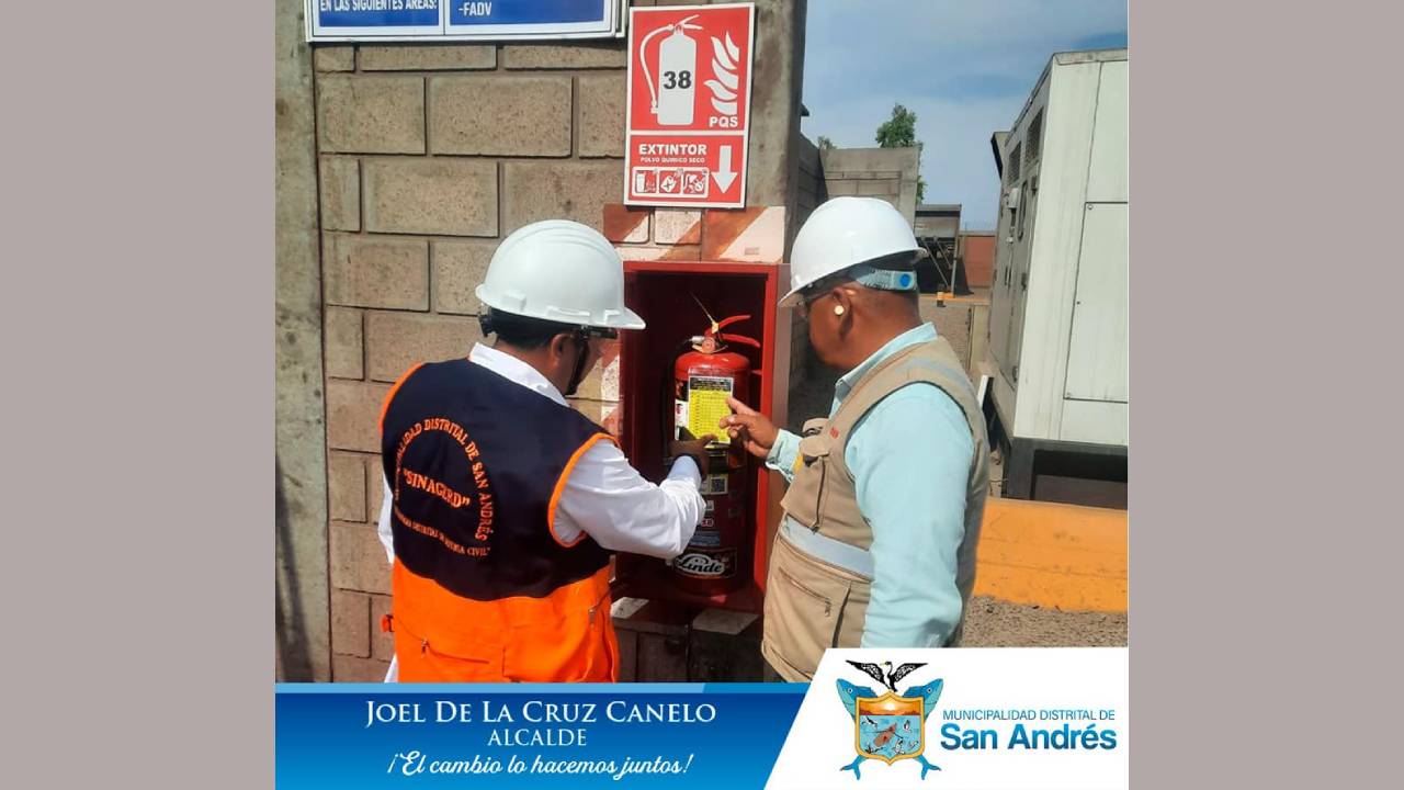 Personal Del Área De Prevención Y Desastre De La Municipalidad De San Andrés, Supervisa Certificaciones De Seguridad En Diversas Empresas.