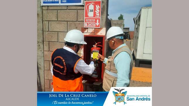 Personal Del Área De Prevención Y Desastre De La Municipalidad De San Andrés, Supervisa Certificaciones De Seguridad En Diversas Empresas.
