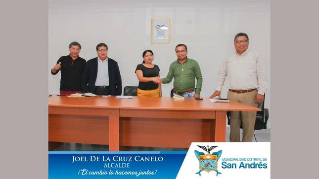 Reunión De Coordinación Entre Las Autoridades Municipales De San Andrés Y Representantes De La UGEL-Pisco.